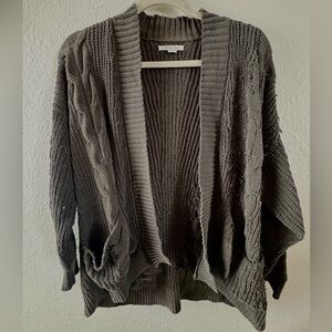 Women's Olive Green Cable Knit Cardigan